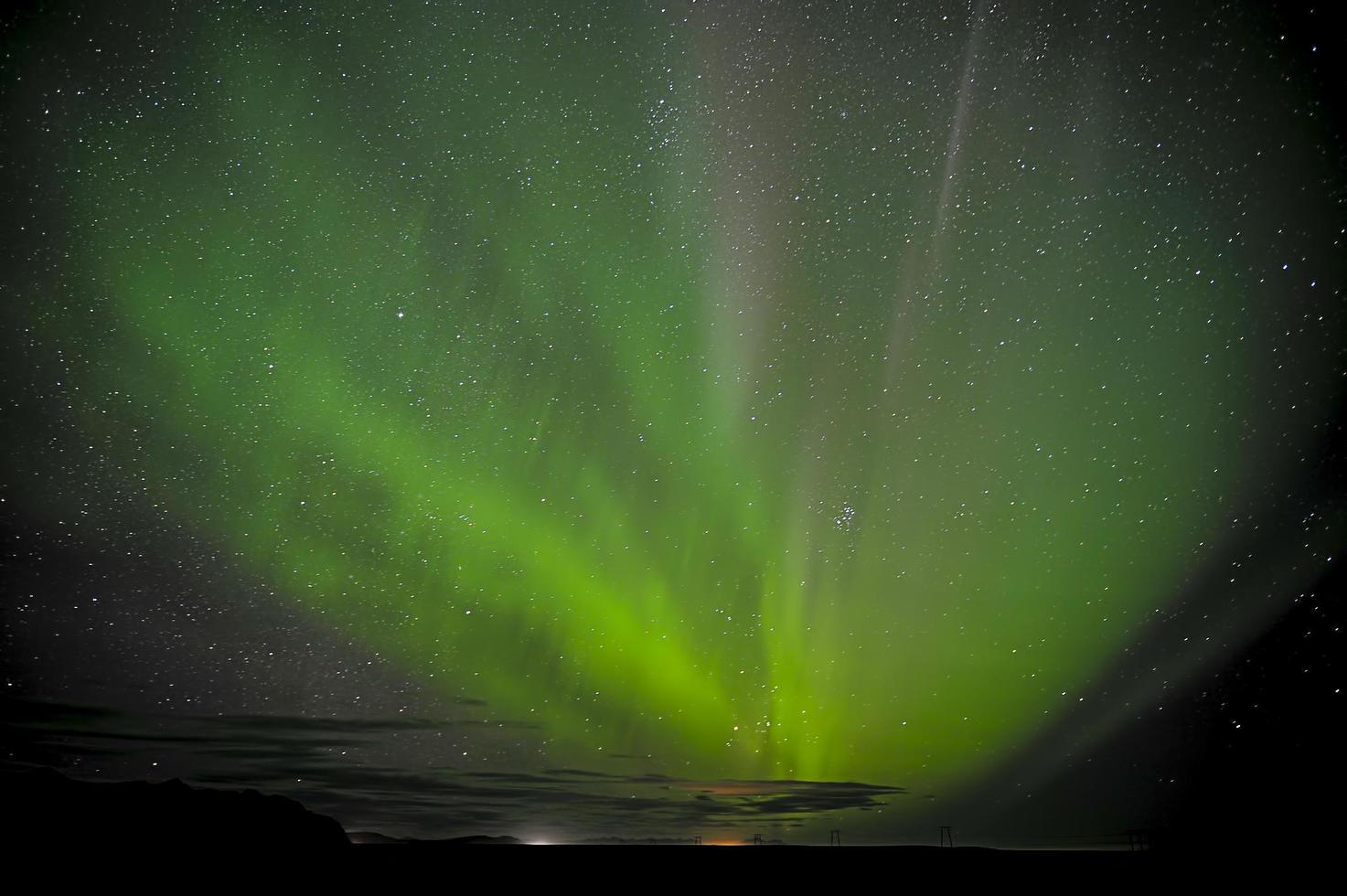 aurora boreal en islandia foto