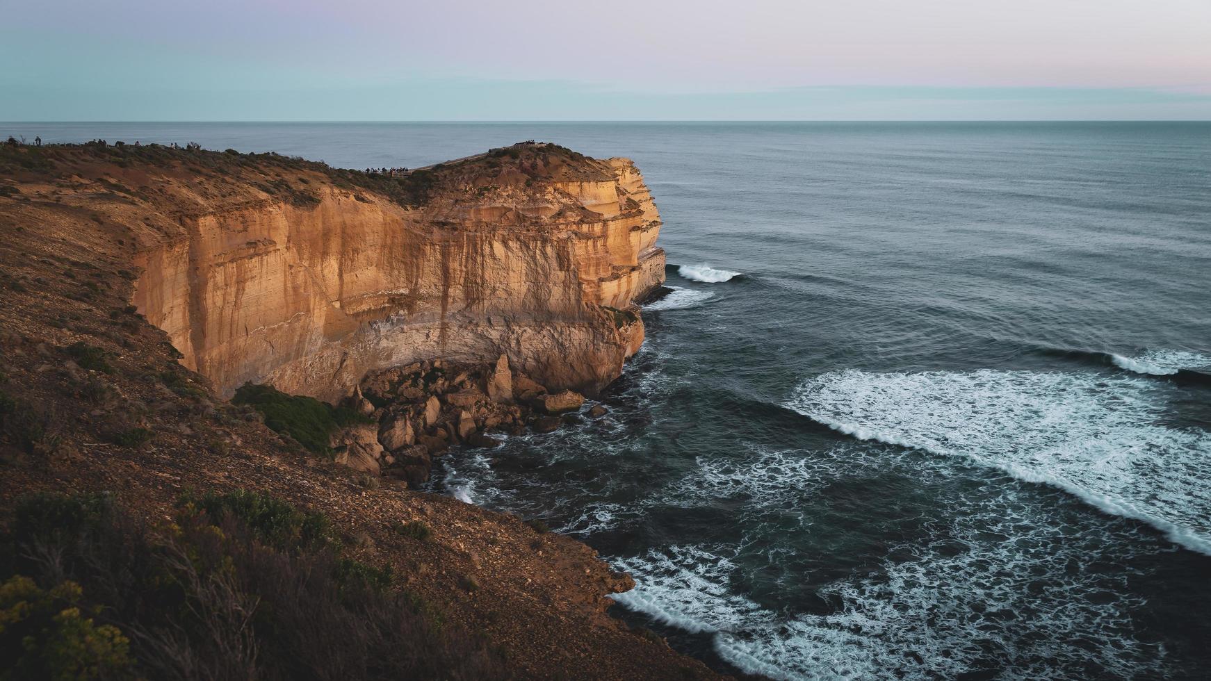 Brown rocky cliff photo