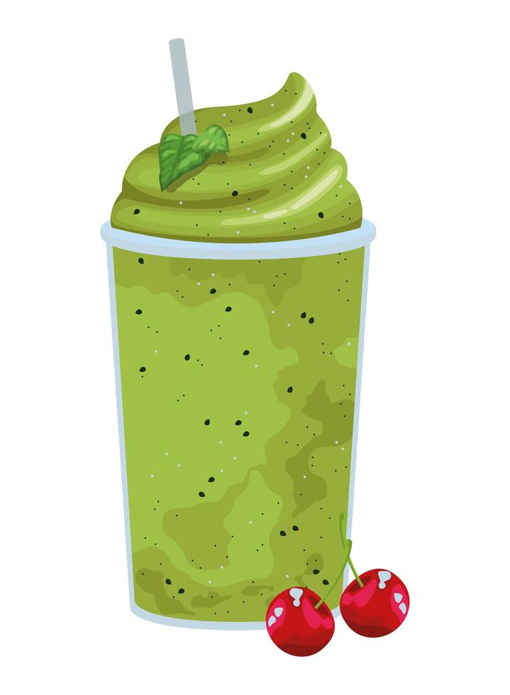 Tropical fruit and smoothie drink vector