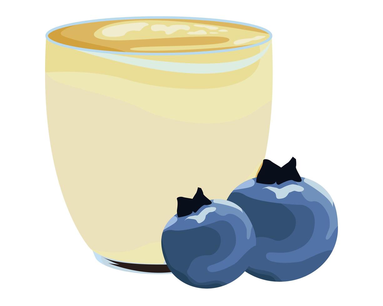 Smoothie blueberry drink vector