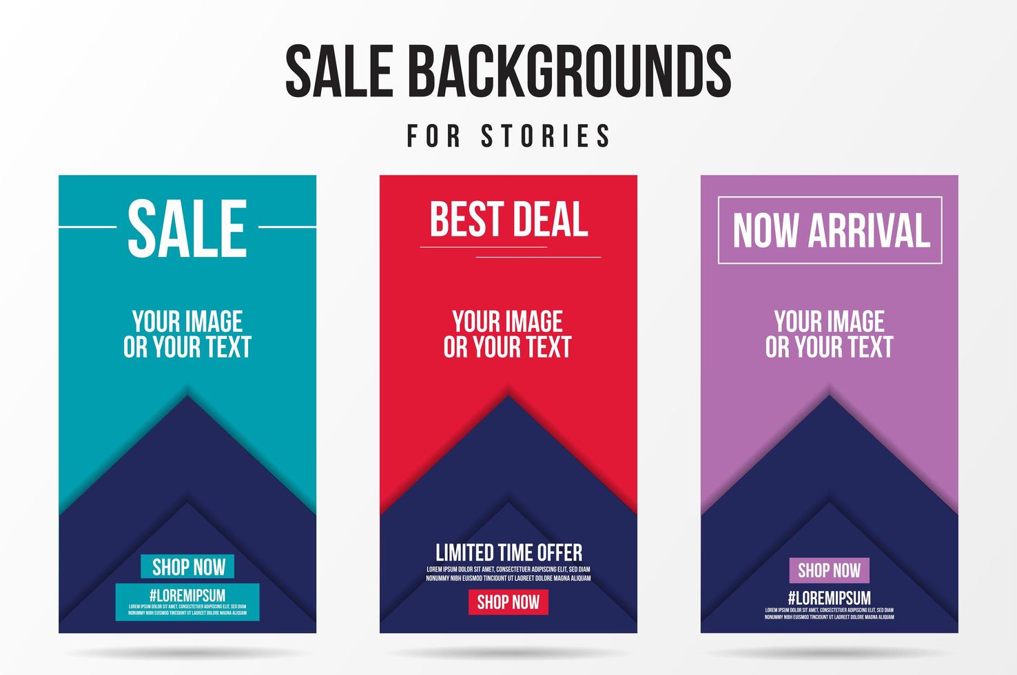 Trendy editable sale, special offer and new release templates vector