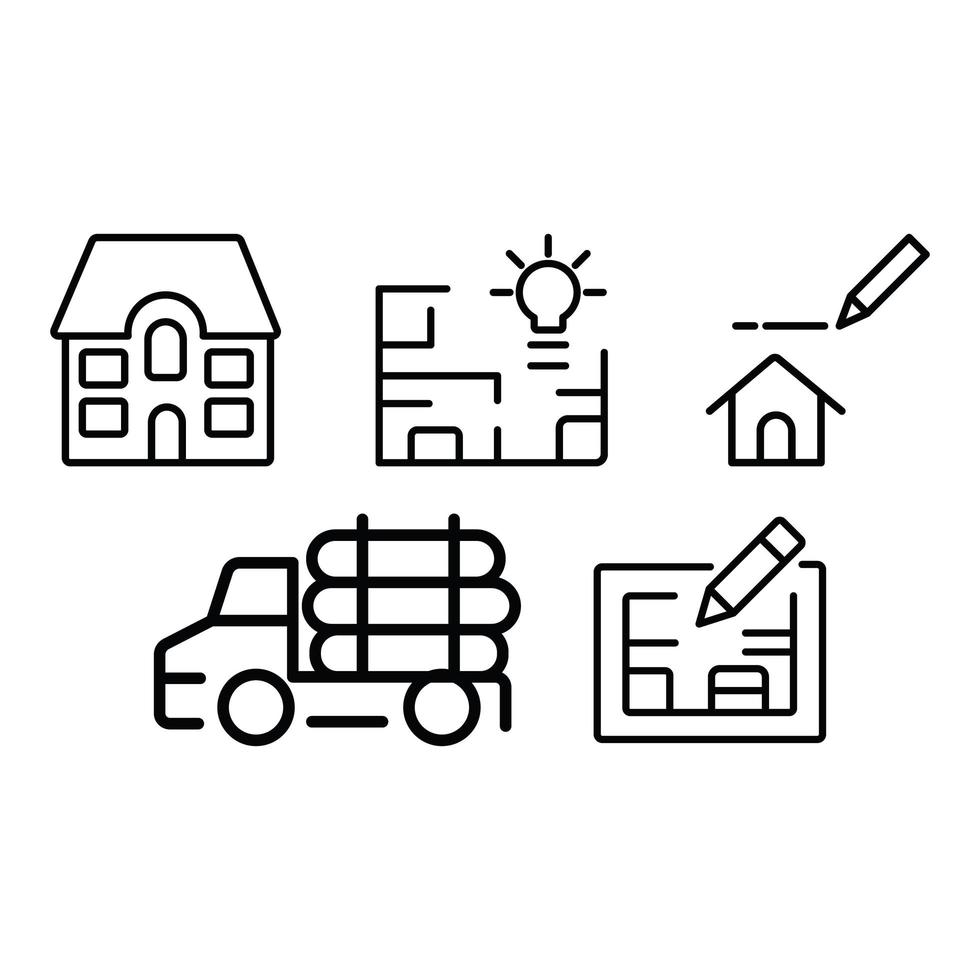 Business, Apartment Icon Set vector