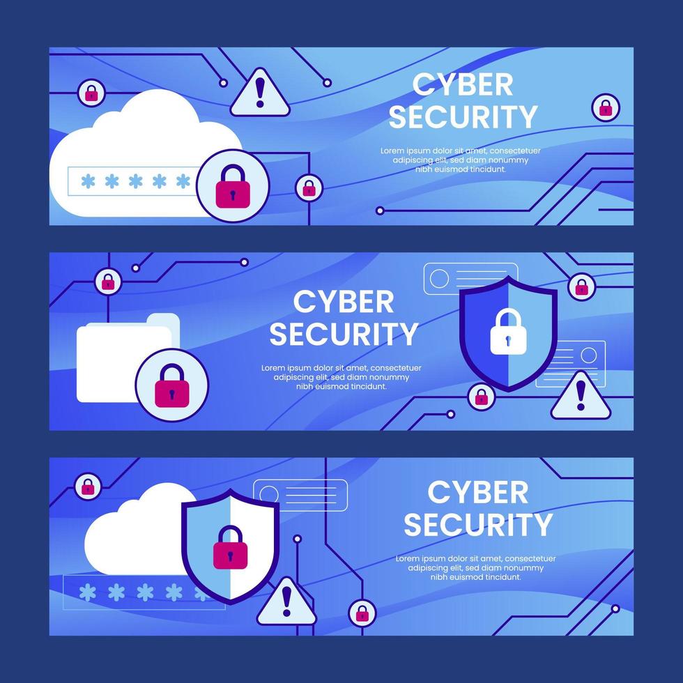 Data Protection Security Banners vector