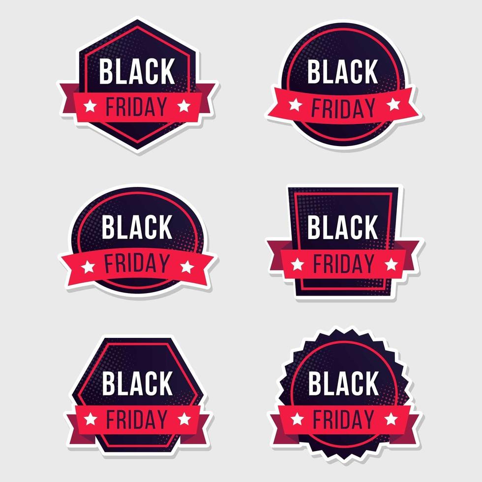 Black Friday Label Collection vector