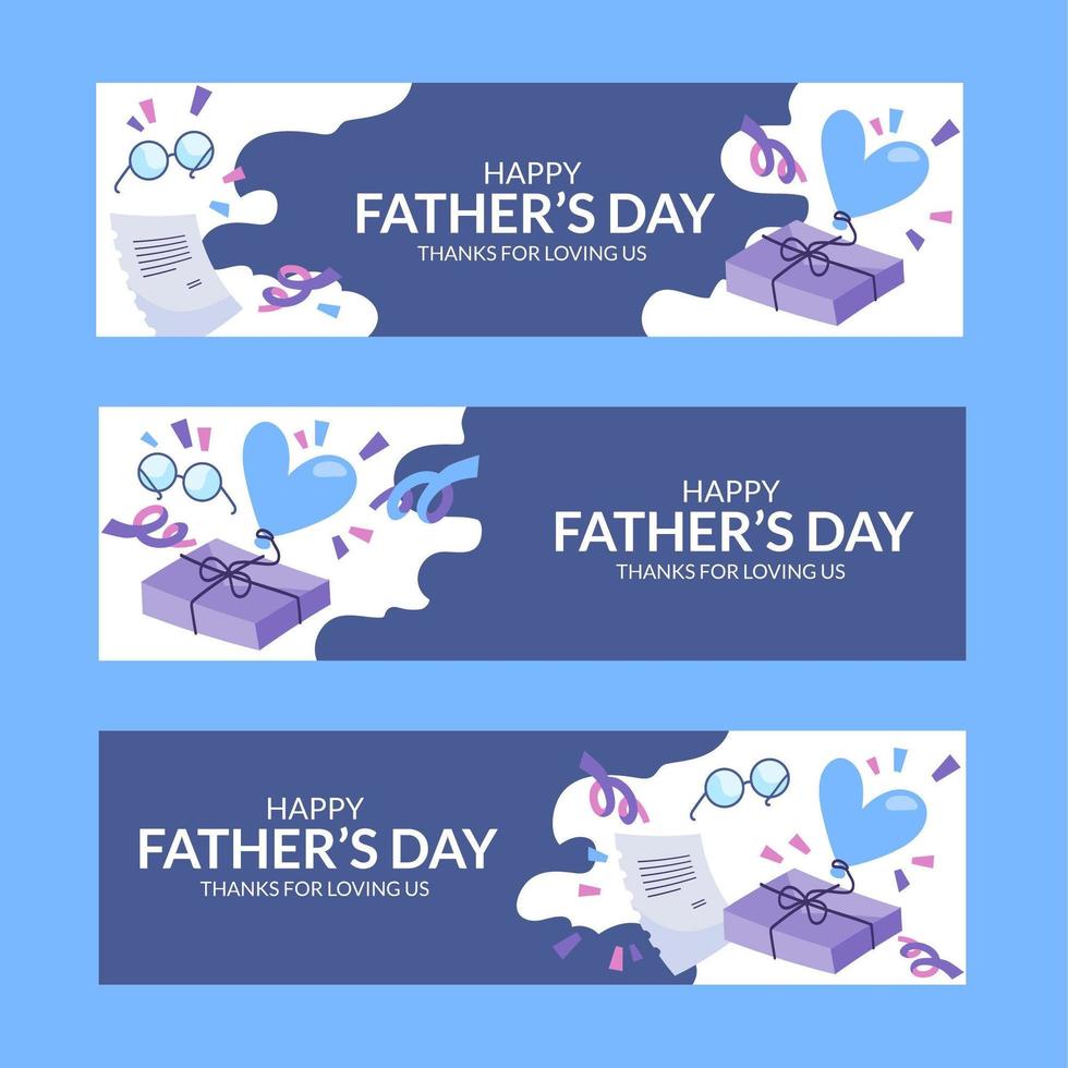 Fathers Day Banner Celebration vector