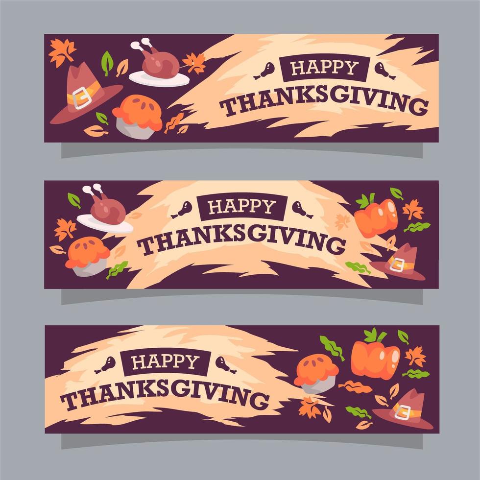 Thanksgiving Banner Party vector