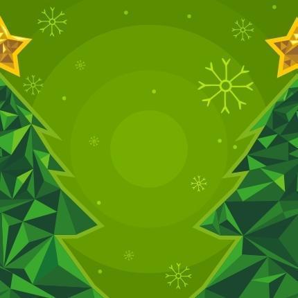 Christmas Tree with Facet Style vector