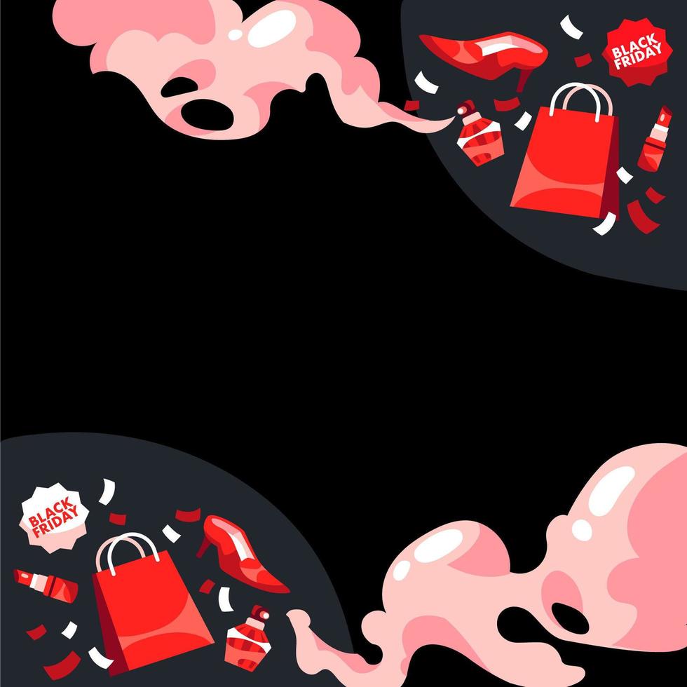 fondo de compras de viernes negro vector