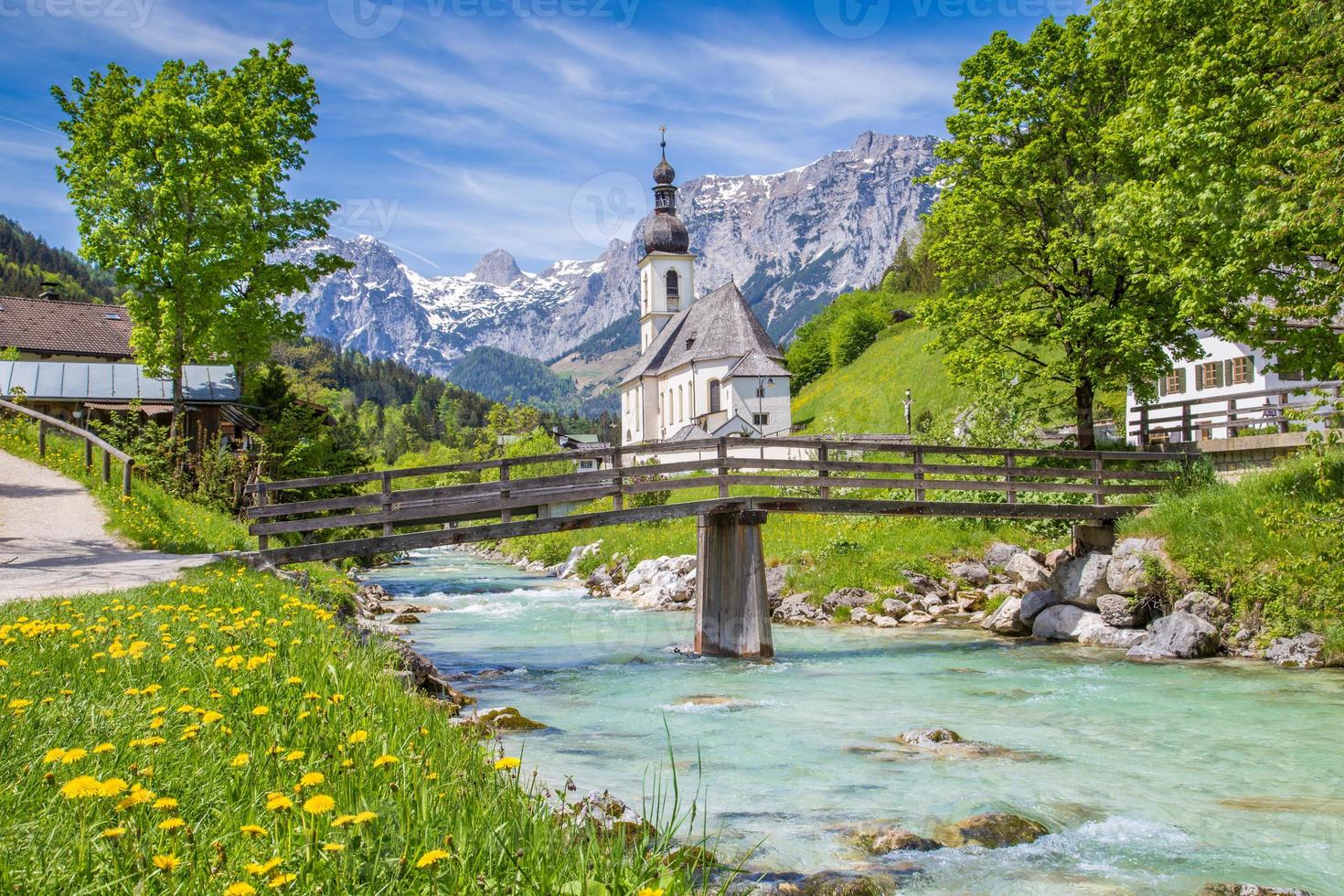 Church of Ramsau, Nationalpark Berchtesgadener Land, Bavaria, Germany photo