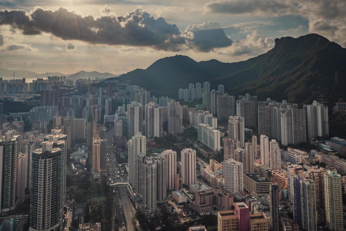 Aerial view of city buildings during daytime photo