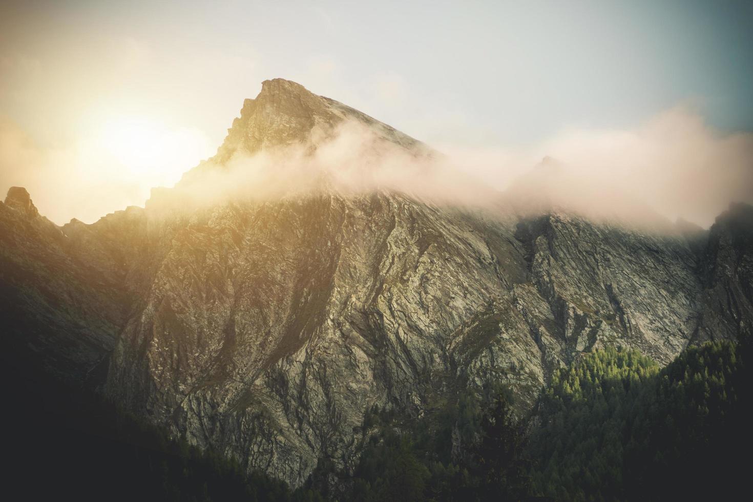 Mountain at sunrise photo