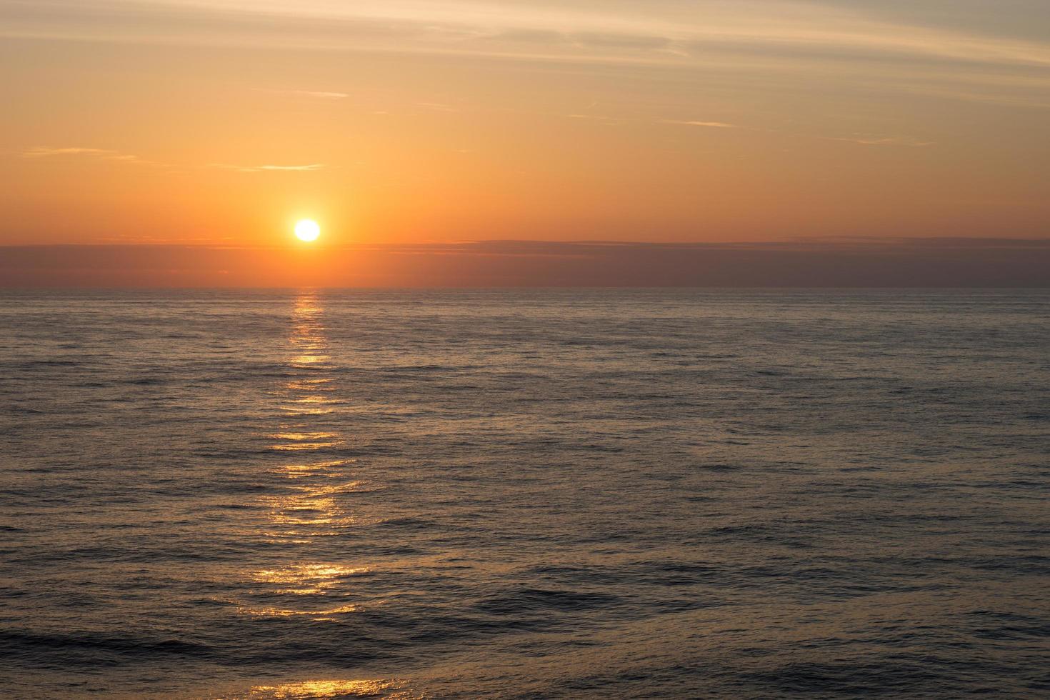 Sunset on the ocean photo