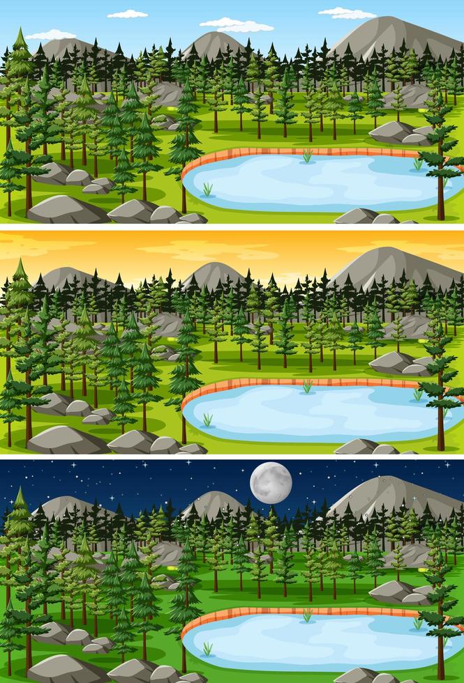 Nature landscape scene vector