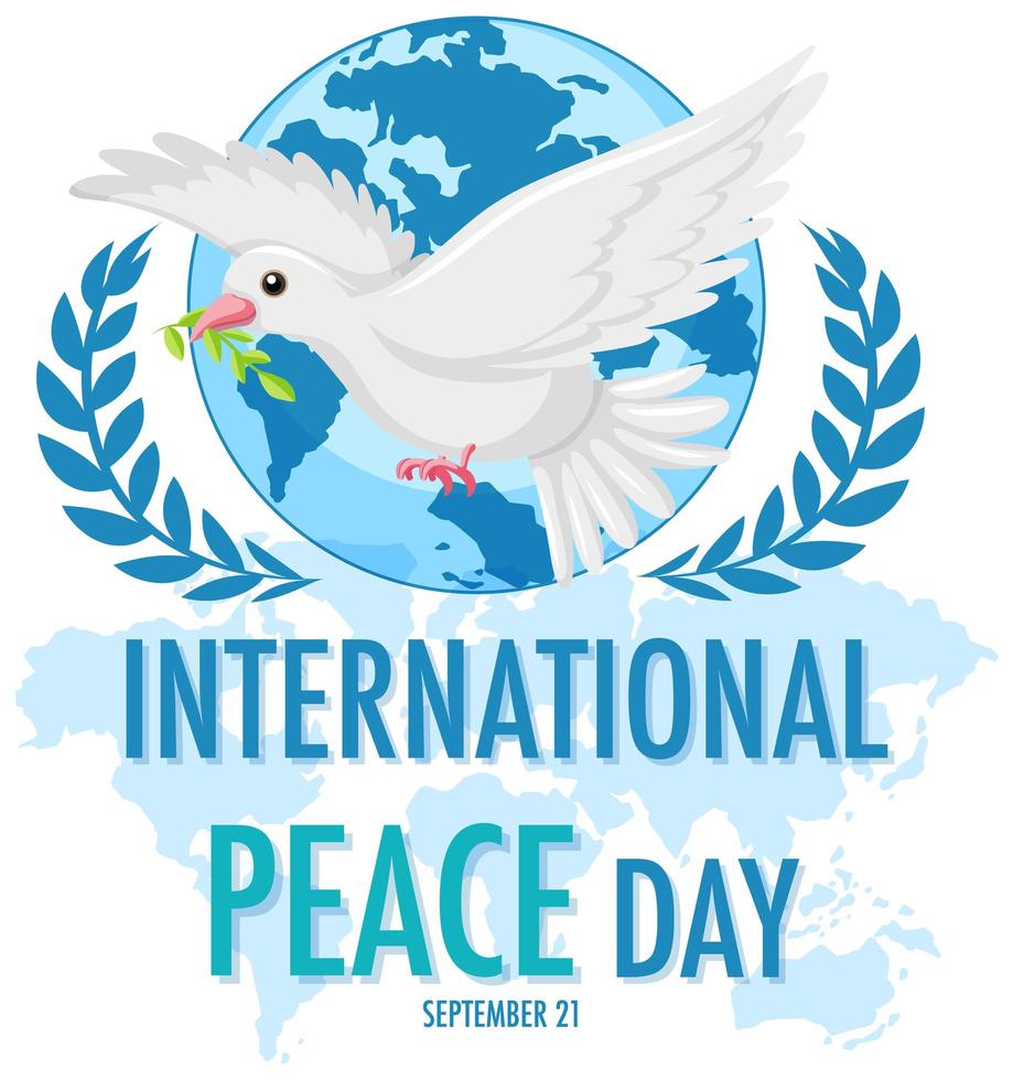 dia internacional de la paz vector