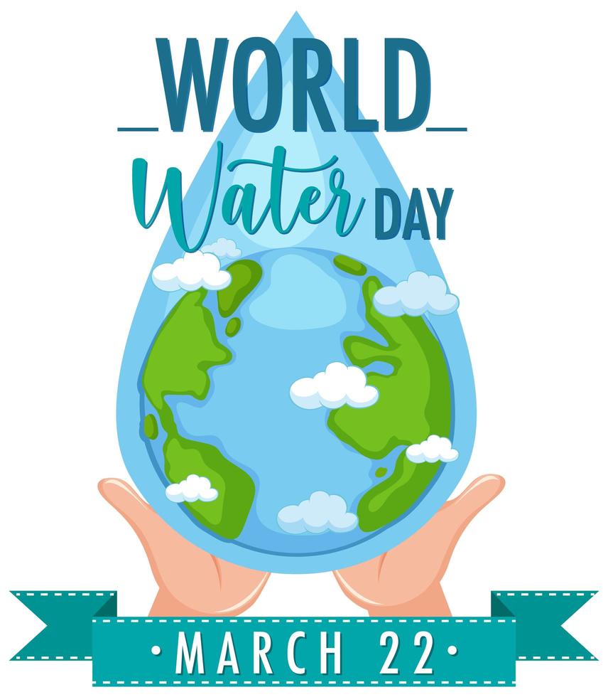 World water day icon vector