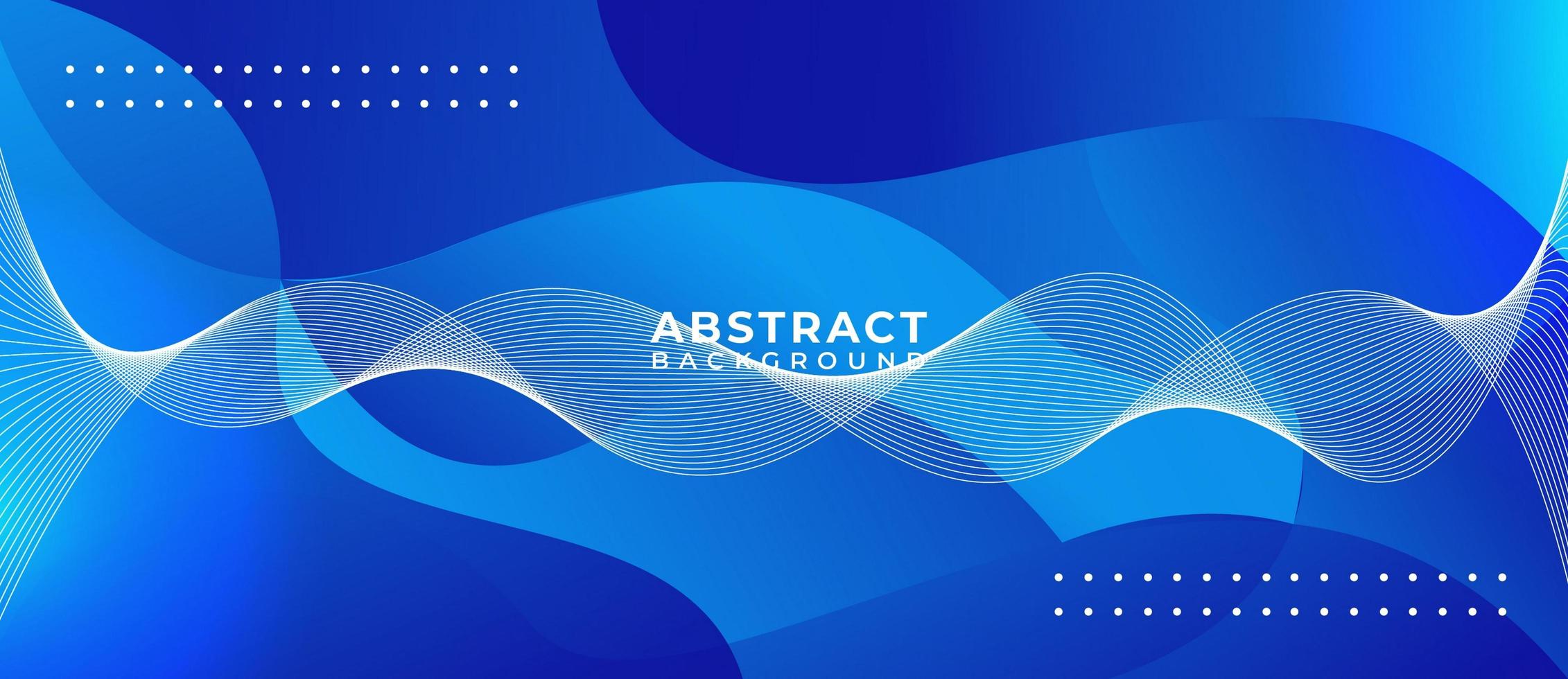 Geometric Blue Wave Shape Abstract Background vector