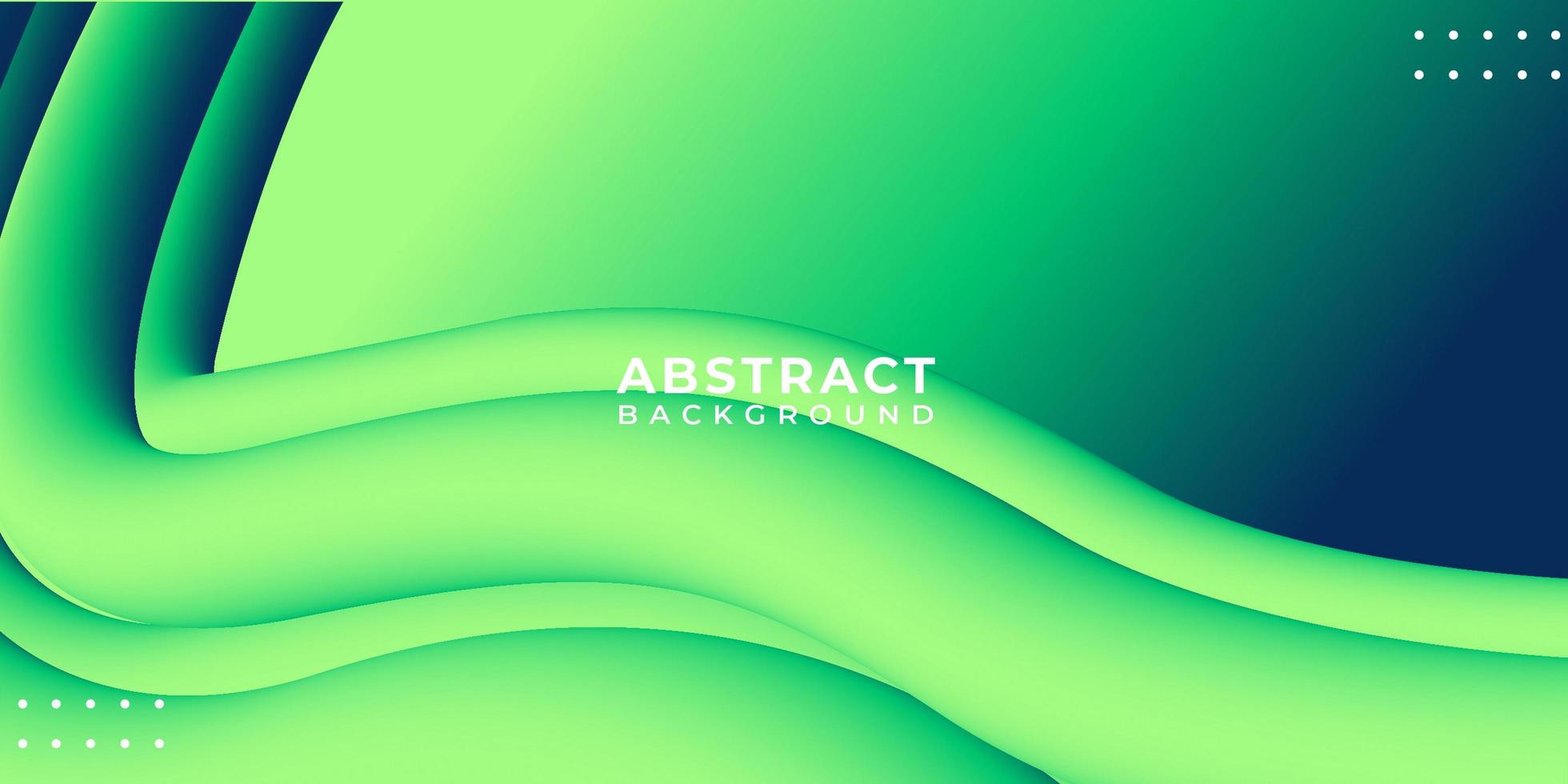 3D Liquid Shape Green Wave Abstract Background vector