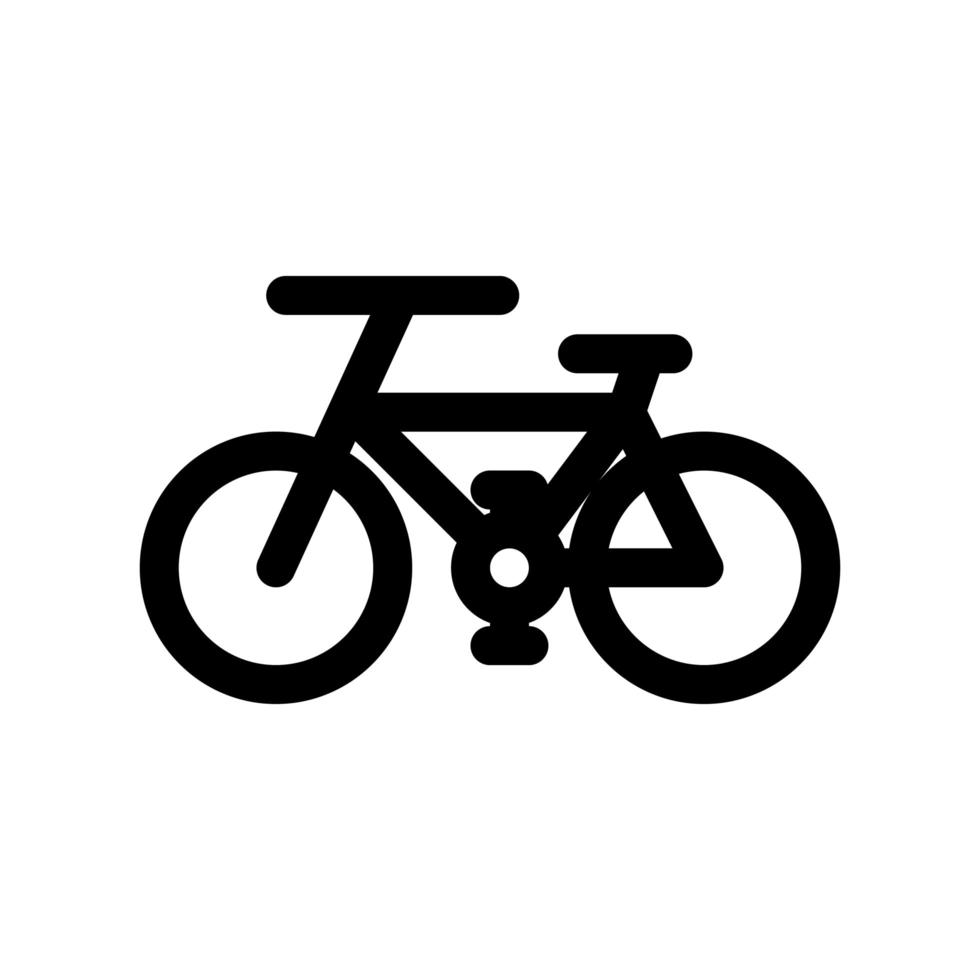 Bike outline icon vector