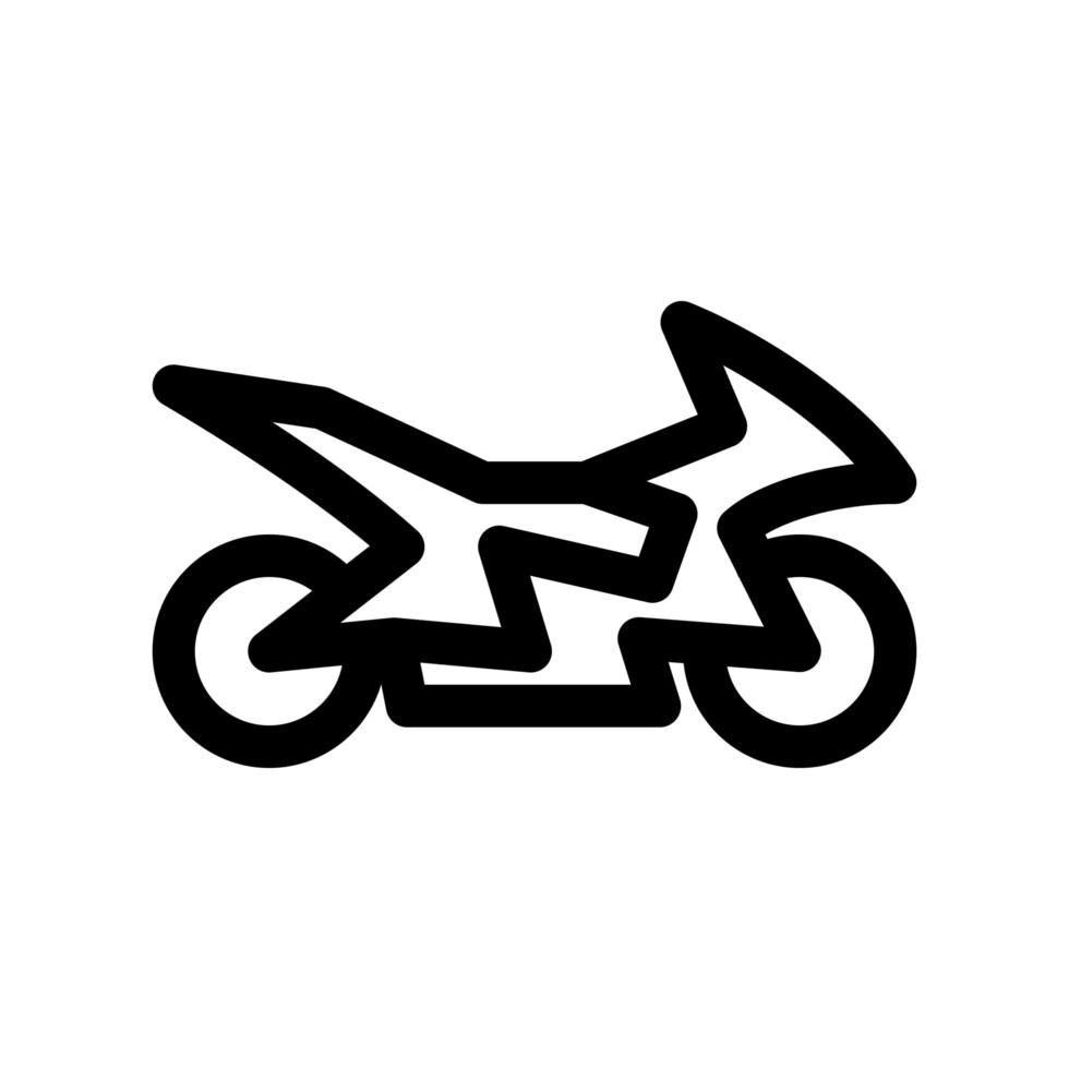 Motorcycle outline icon vector