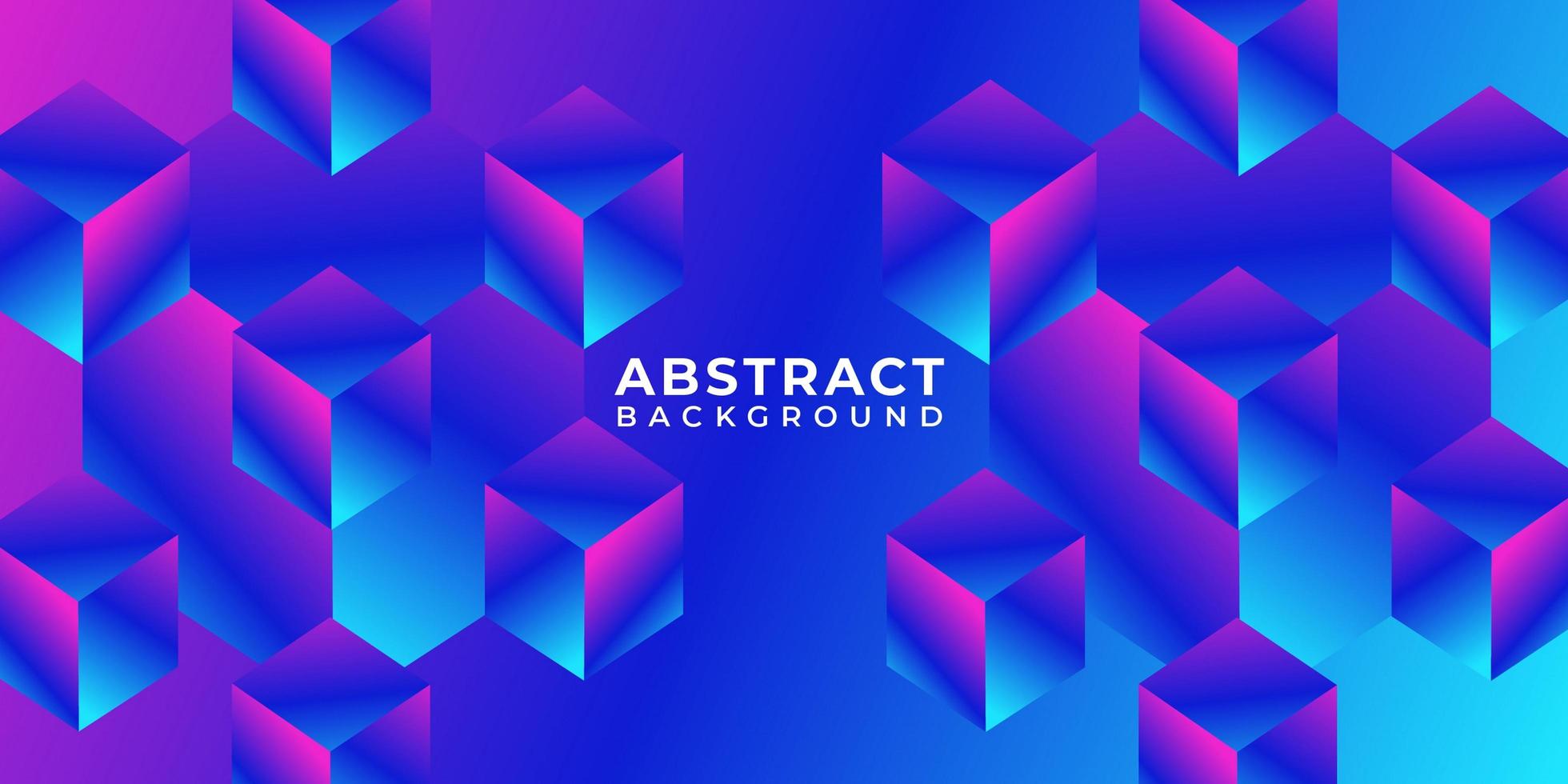 Geometric Box Shape Abstract Multicolor Background vector