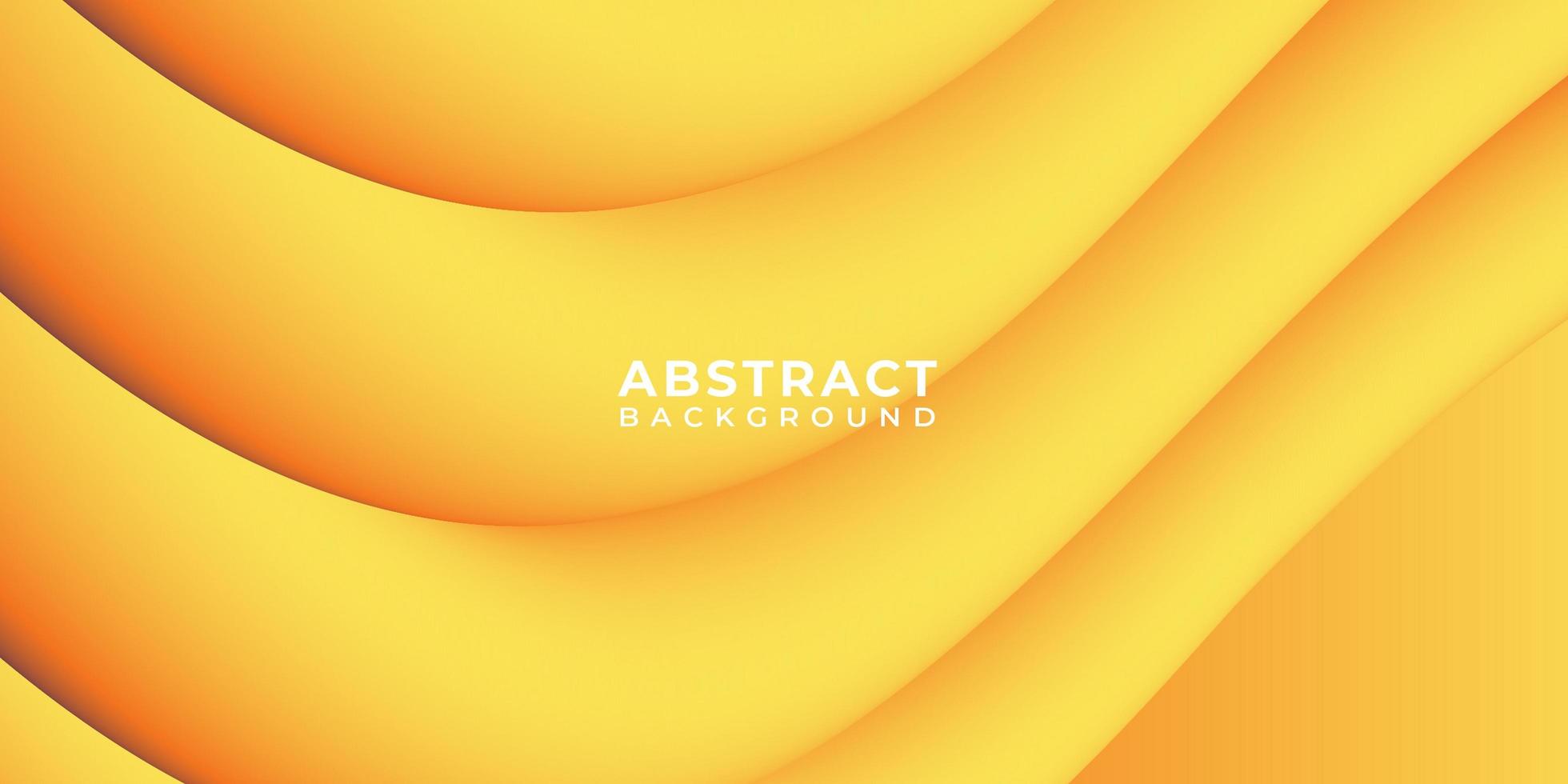 banner de fondo abstracto de onda de forma de tubo 3d amarillo vector