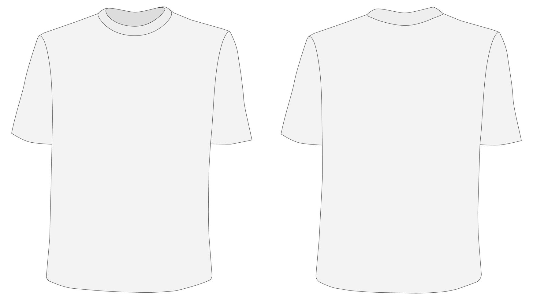 T Shirt Mockup Front And Back Sides 1416689 Vector Art At Vecteezy