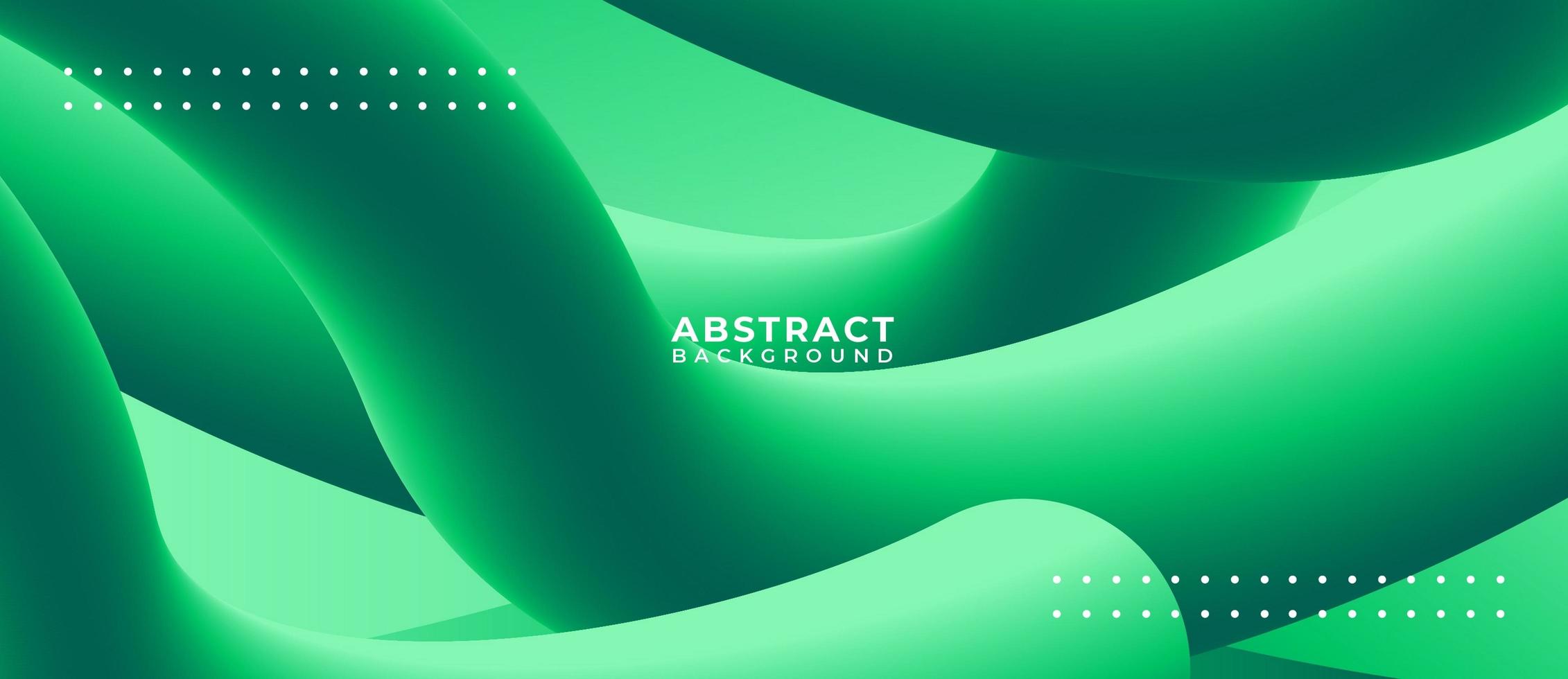 Green 3D Tube Shapes Abstract Liquid Background vector