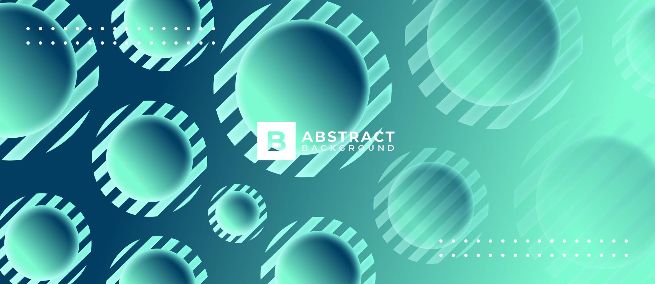 Green 3D Inverted Circular Shapes Abstract Background vector