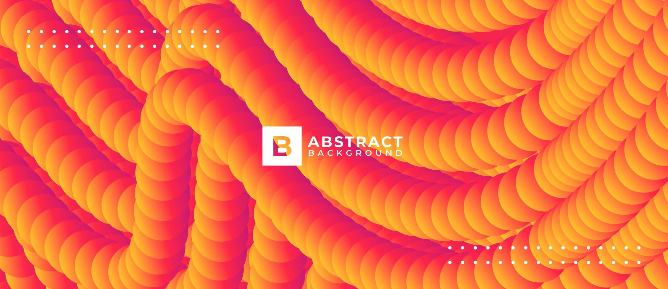 Orange Gradient 3D Textured Abstract Line Background vector