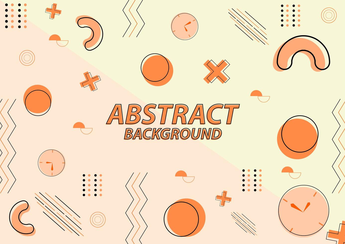 Abstract background with various object vector