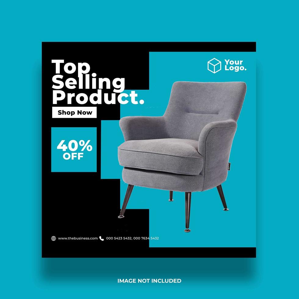 Furniture Online Social Media Banner vector