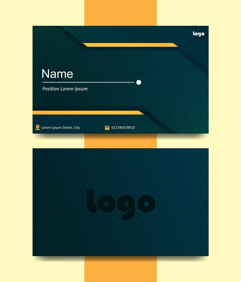 Business card with double side modern design vector