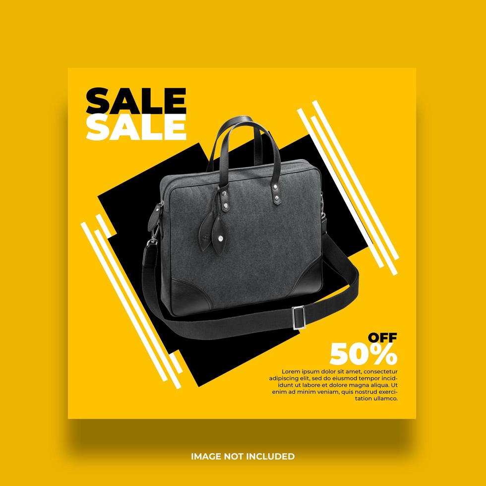 Yellow Modern Sale Fashion Banner Design vector