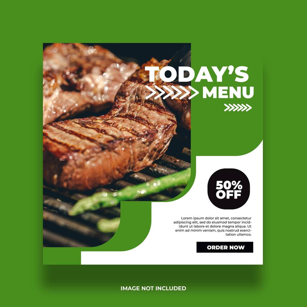 Green Restaurant Food Banner vector