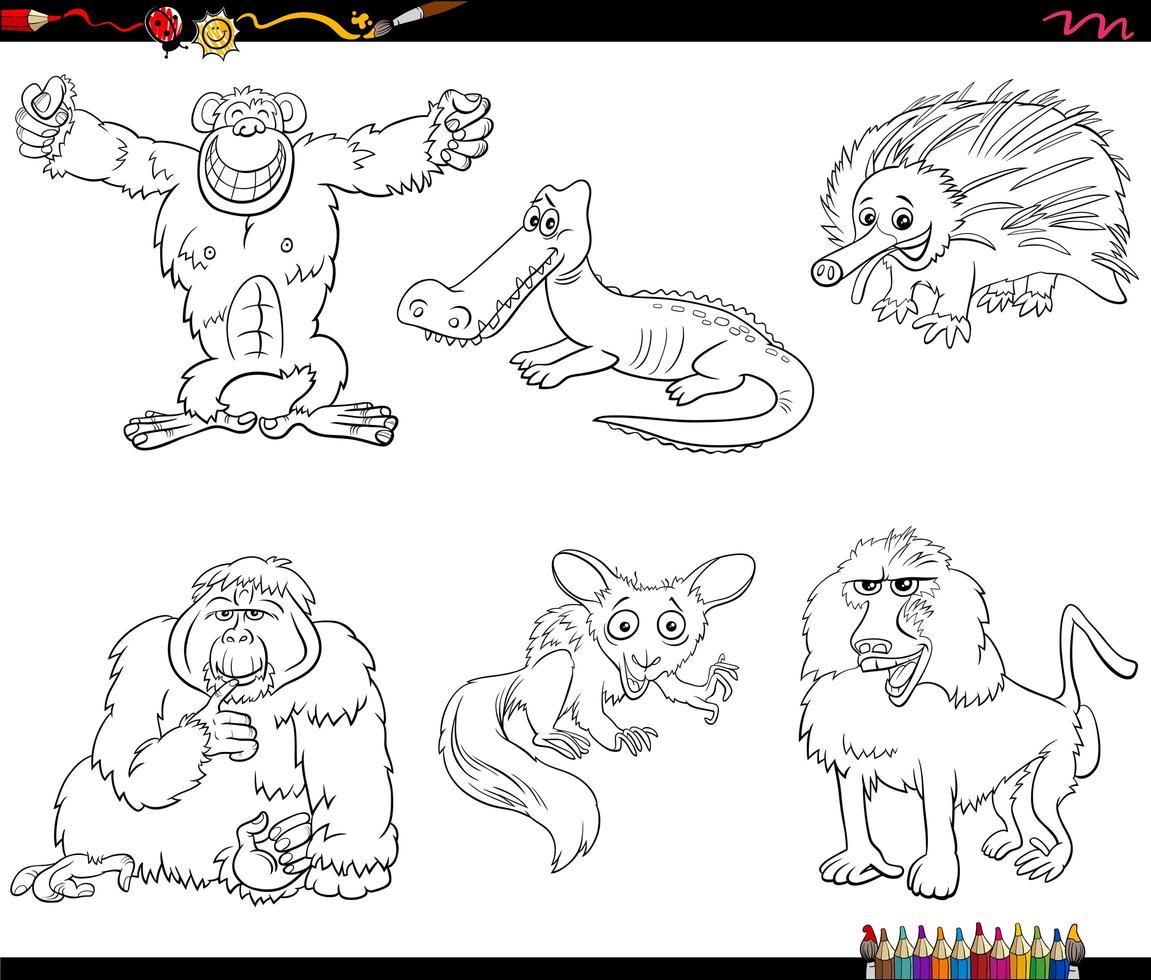Aves Personajes De Dibujos Animados Para Colorear Pagina Del Libro 1417769 Descargar Vectores Gratis Illustrator Graficos Plantillas Diseno Animales salvajes / de la selva (animales). https es vecteezy com arte vectorial 1417769 pajaros dibujos personajes set libro para colorear pagina