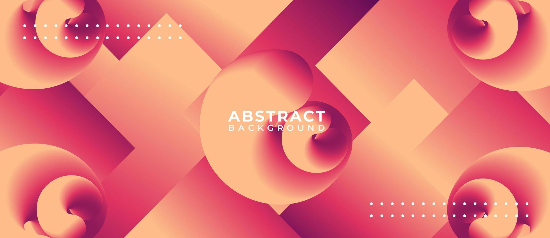 Abstract Swirl Shape Orange Pink Gradient Background vector