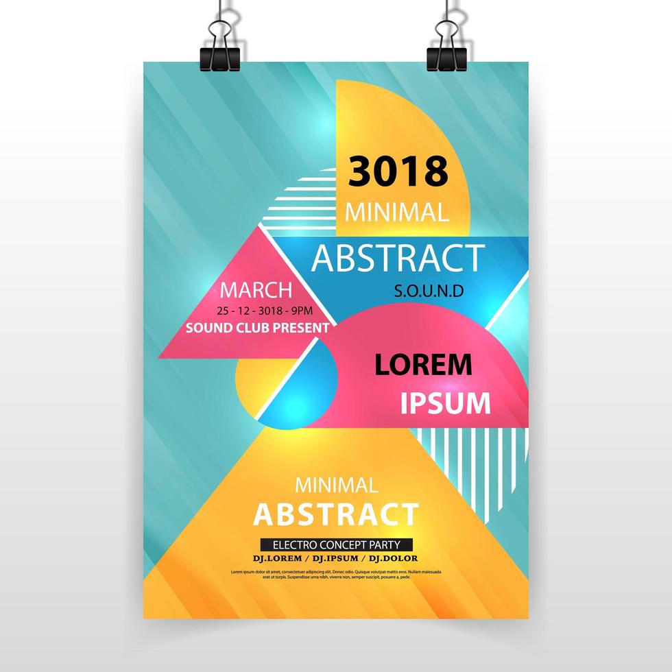 Multi shape abstract illustration poster vector