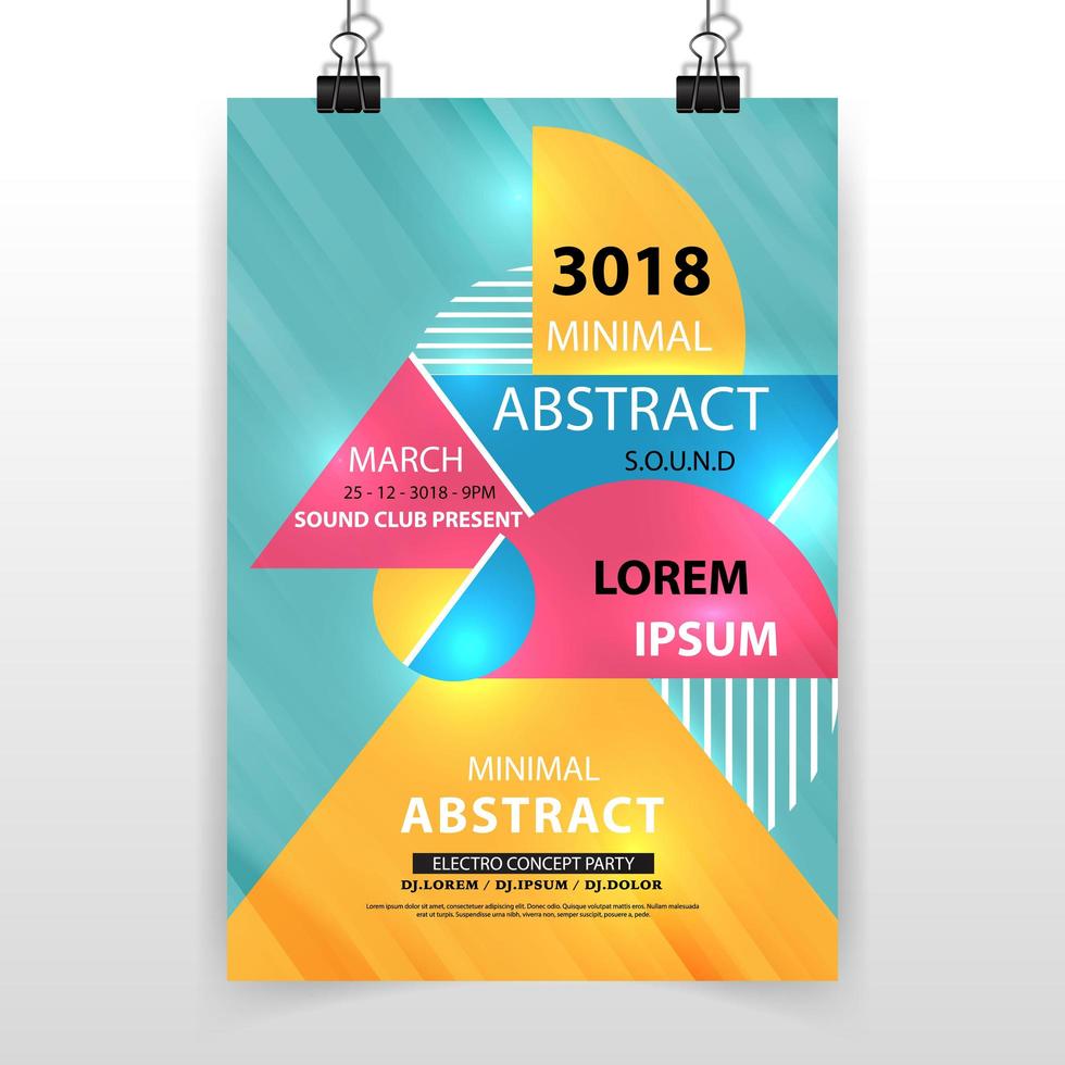 cartel de ilustración abstracta de formas múltiples vector