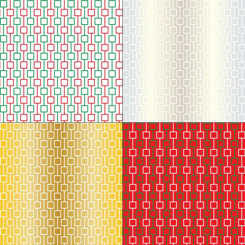 Abstract geometric Christmas patterns vector