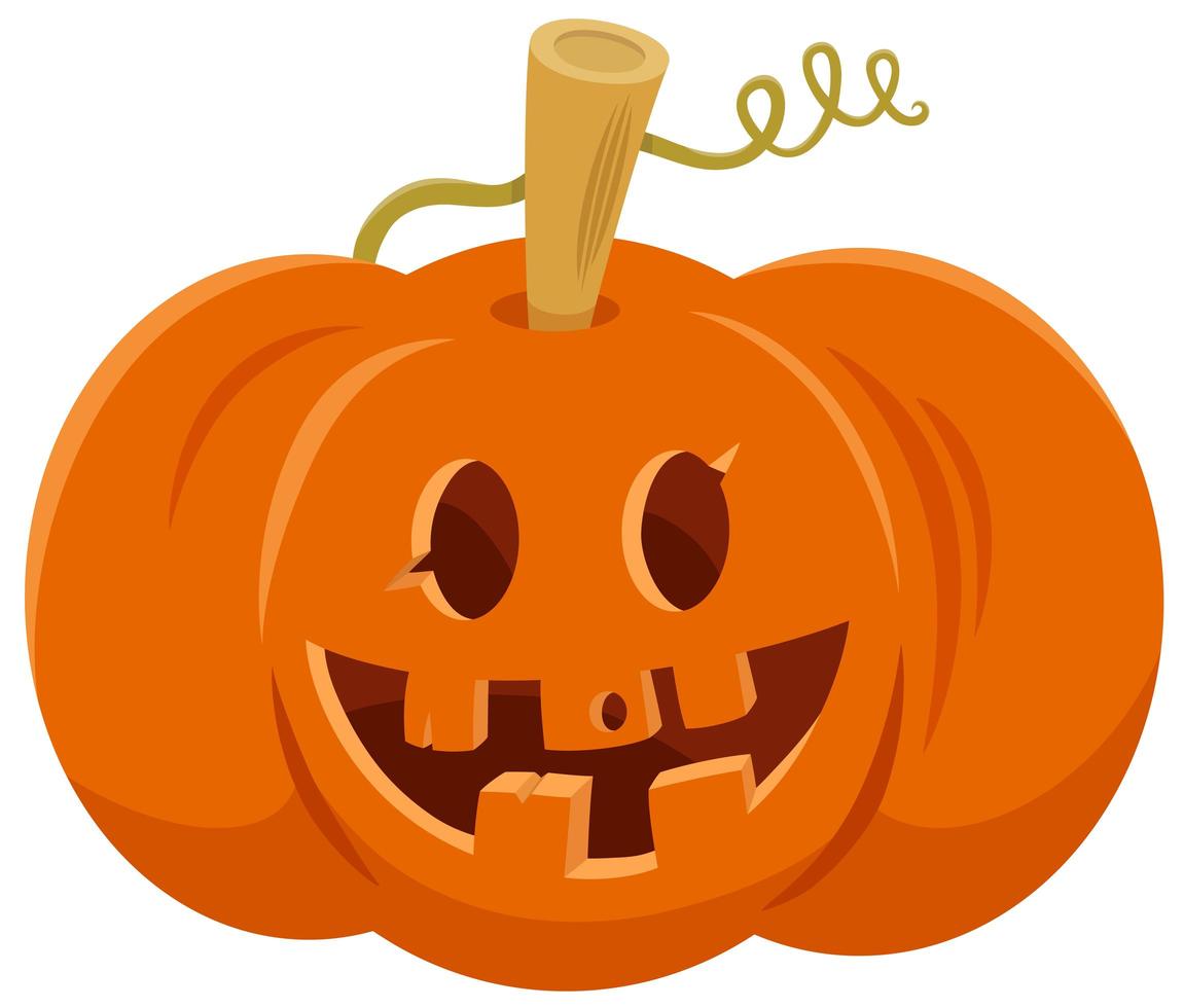 dibujos animados de halloween jack o lantern calabaza vector