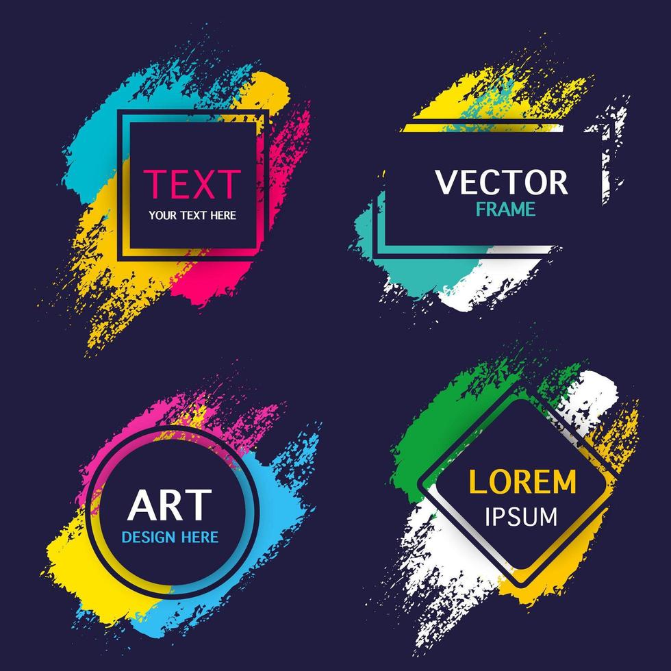 Watercolor banners collection vector