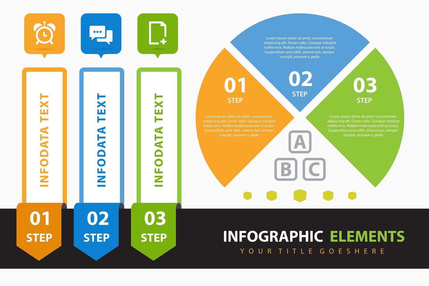 Infographic template with elements vector