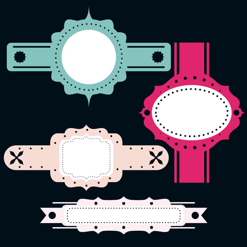 Blank ribbon banners vector