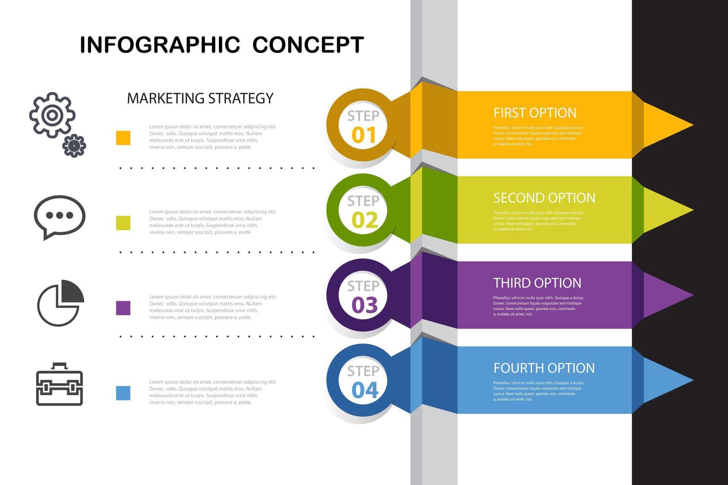 corporate optional infographic with elements vector