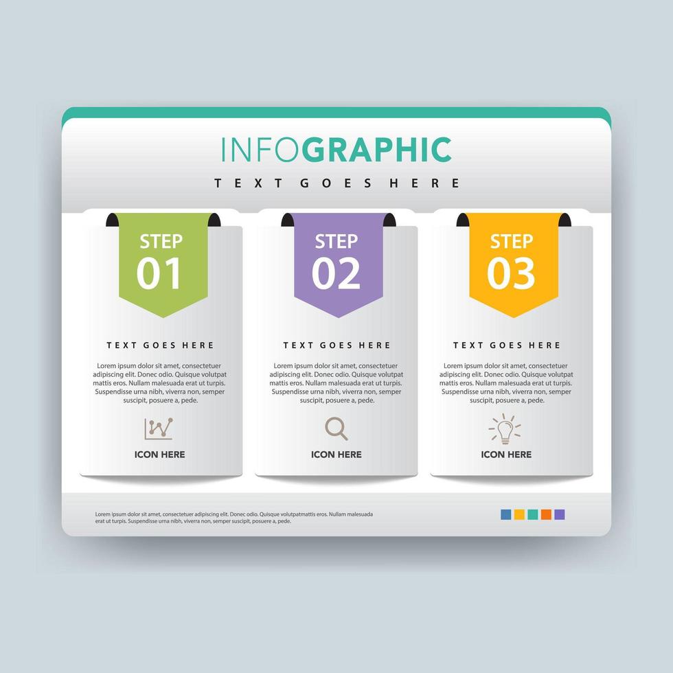 Folder infographic vector illustration design