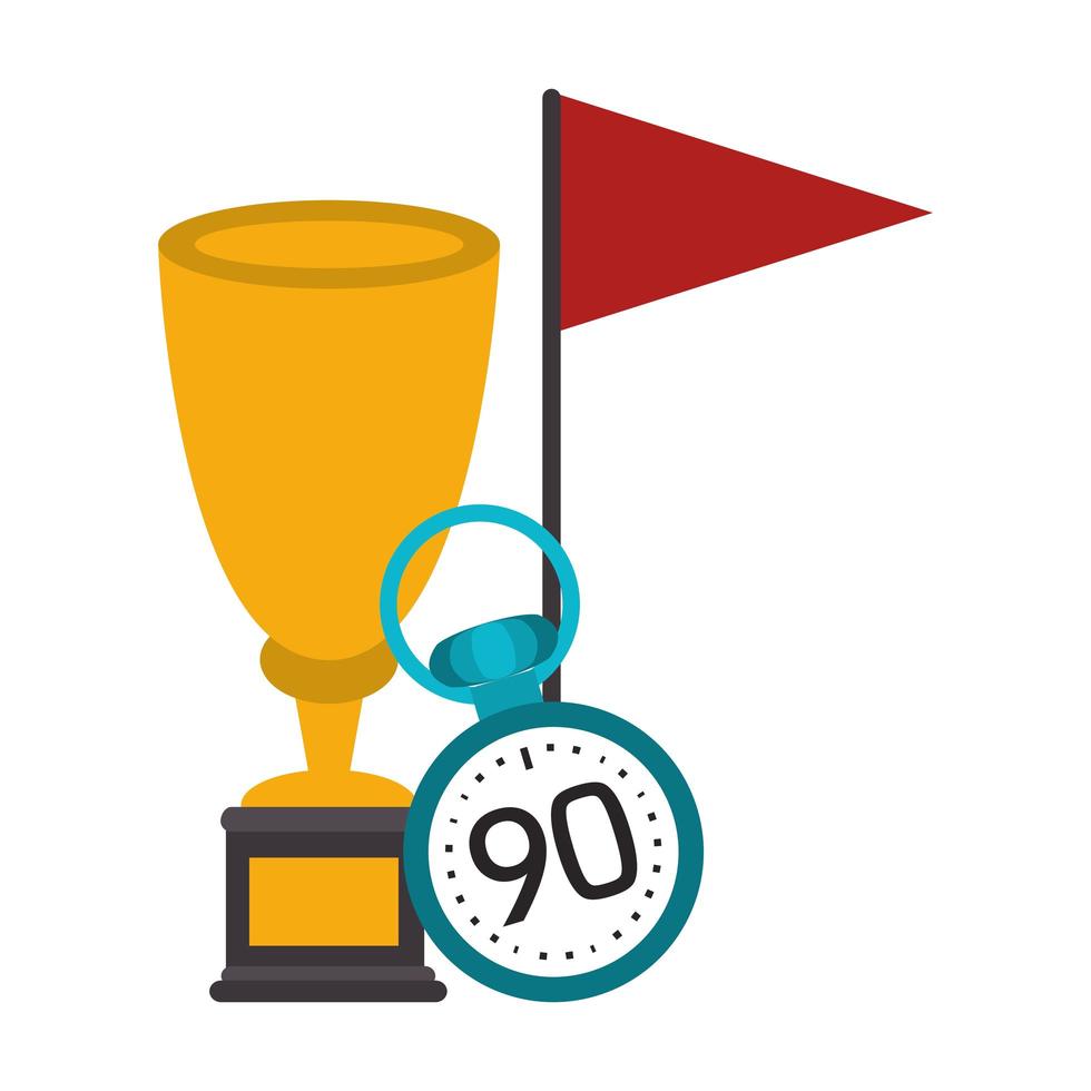 Sports trophy with stopwatch vector