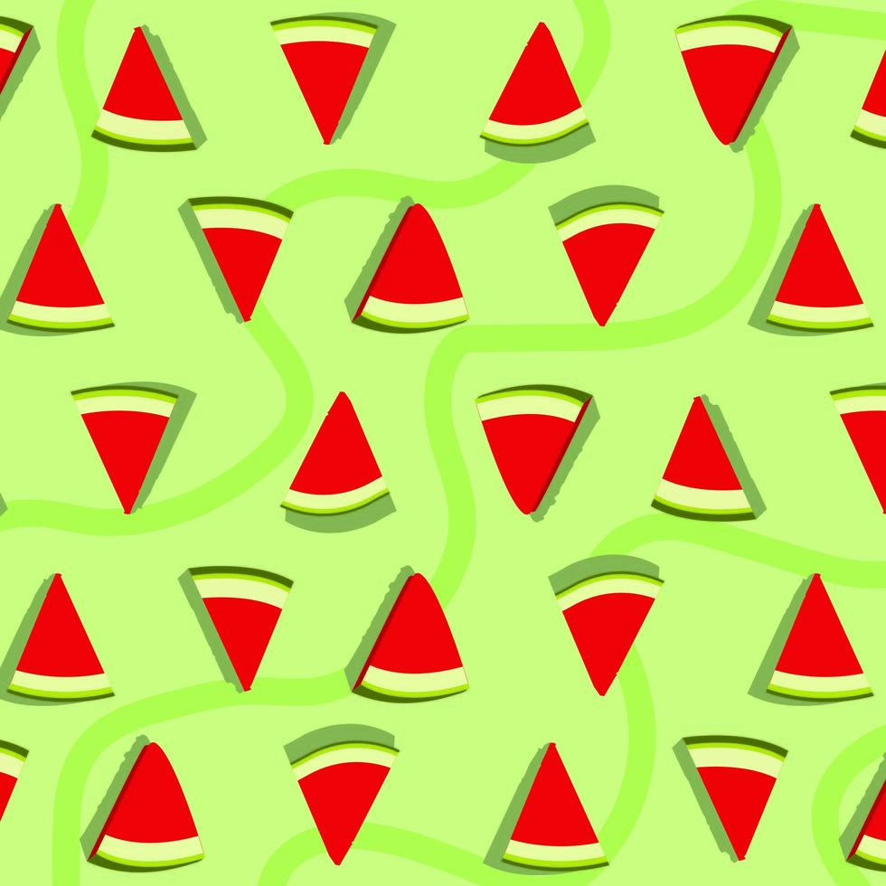 Pattern with watermelons vector