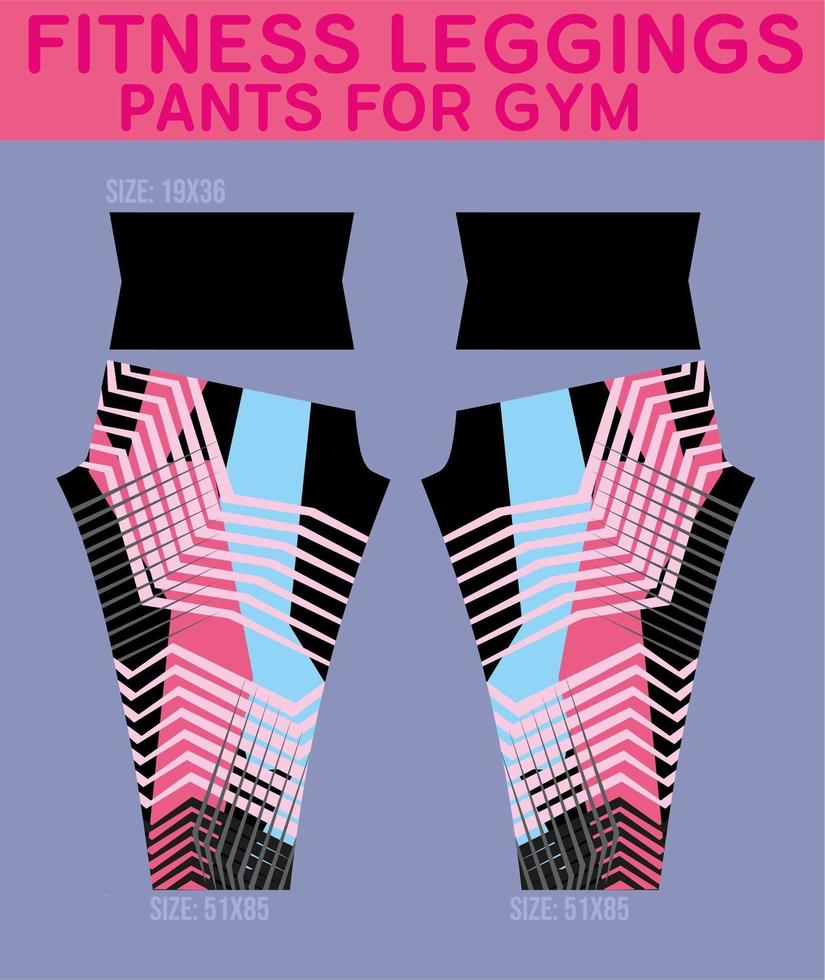 Fitness leggings pattern for gym vector
