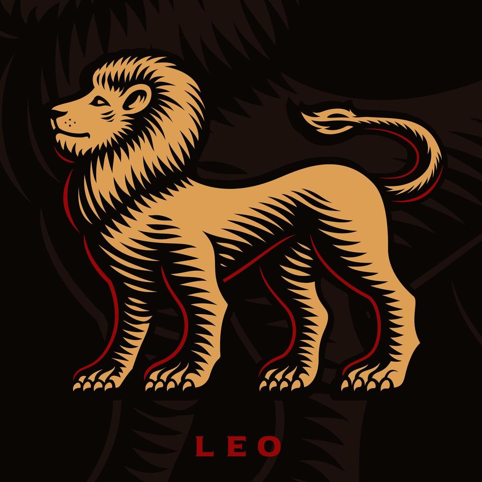 signo del zodiaco leo vector