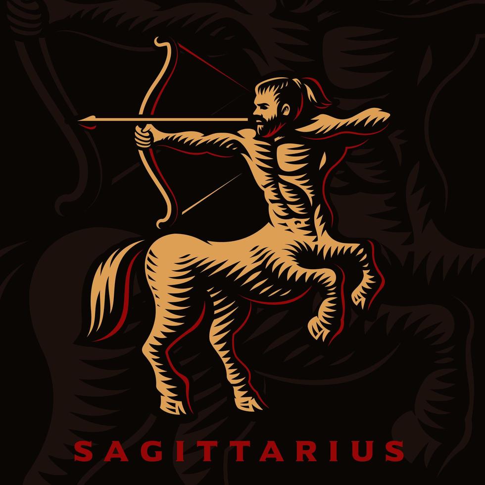Sagittarius zodiac sign vector